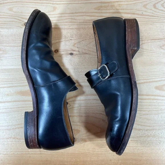 Carmina Single Monk Strap Leather Shoes Men’s8 UK 9 US Black Mallorca Spain